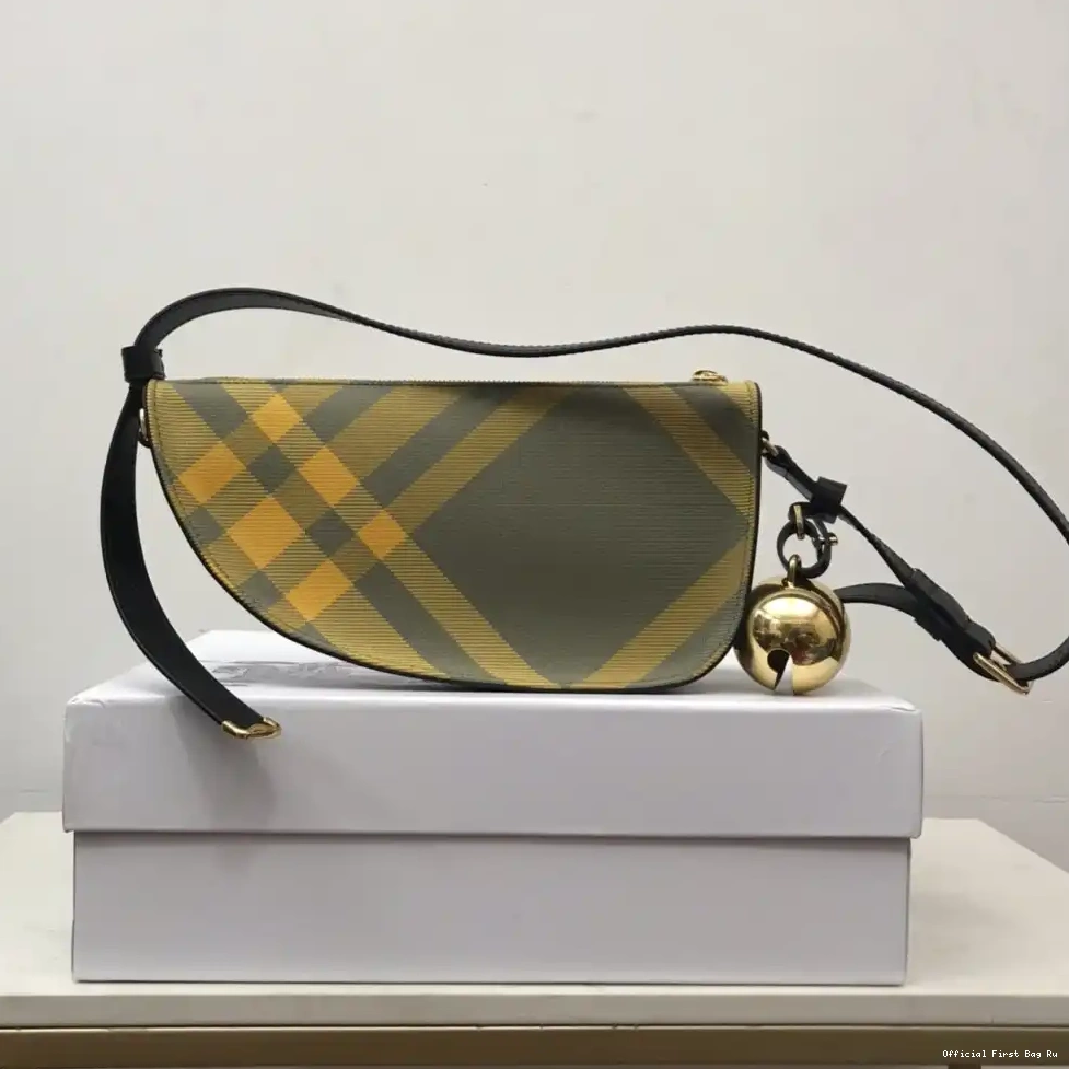 Official First Bag Ru Sling Bag-26*5.5*13.5cm Mini BURBERRY Shield 0611